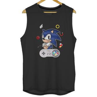 Sonic Cute Simple Black Unisex Tank Top | Favorety