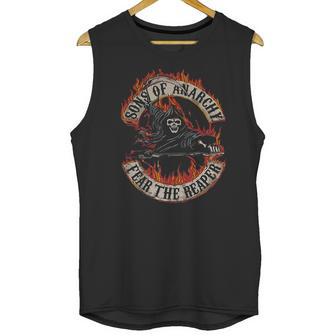 Sons Of Anarchy Fear The Reaper Flamed Logo Unisex Tank Top | Favorety AU