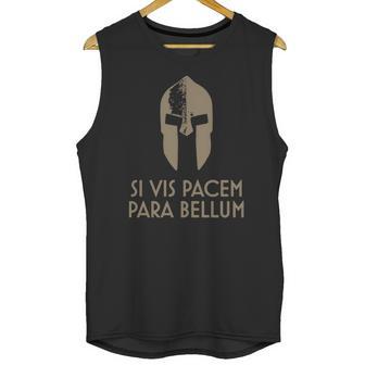 Spartan Helm Latin Motto Si Vis Pacem Para Bellum T-Shirt Unisex Tank Top | Favorety AU