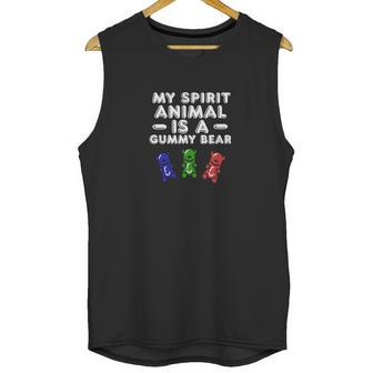 My Spirit Animal Is A Gummy Bear Fun Colorful Candy T Shirt Fbb Black Unisex Tank Top | Favorety DE