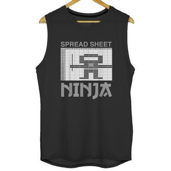 Spread Sheet Ninja Funny Office Party Excel Data Lover Unisex Tank Top | Favorety