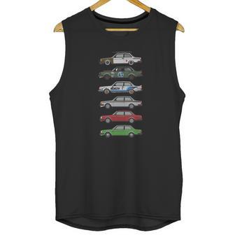 Stack Of Volvo 240 Series 242 Brick Coupes Unisex Tank Top | Favorety