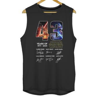 Star Wars 43 Years Anniversary Characters Signatures For T Shirt Unisex Tank Top | Favorety