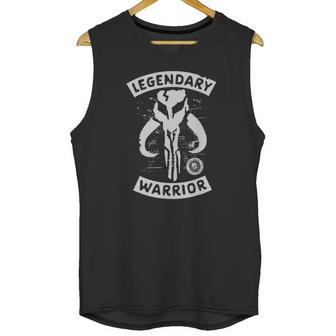 Star Wars The Mandalorian Skull Legendary Warrior T-Shirt Unisex Tank Top | Favorety