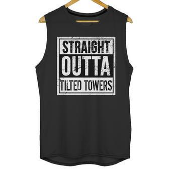 Straight Outta Tilted Towers Unisex Tank Top | Favorety