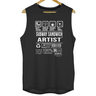 Subway Sandwich Artist Unisex Tank Top | Favorety CA