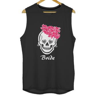 Sugar Skull Halloween Wedding Day Of The Dead Bride Graphic Design Printed Casual Daily Basic Unisex Tank Top | Favorety UK