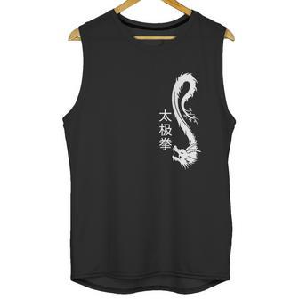 Tai Chi Chuan White Chinese Dragon Graphic Gift Unisex Tank Top | Favorety UK