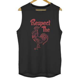 Teelocity Respect The Sriracha Hot Sauce Officially Licensed Fitted Unisex Tank Top | Favorety