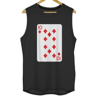 Ten Of Diamonds Playing Cards Halloween Costume Casino Easy Unisex Tank Top | Favorety CA