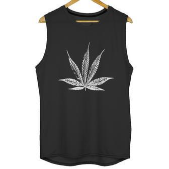 Thc Pot Leaf Ink Stamp Cannabis Medical Marijuana Meaningful Gift Graphic Design Printed Casual Daily Basic Unisex Tank Top | Favorety