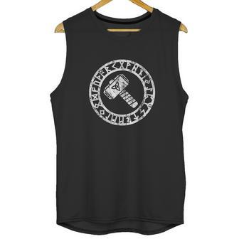 Thors Hammer Runes Circle Celtic Norse Nordic Symbol Unisex Tank Top | Favorety DE