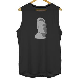 Tiki Moai Easter Island Luau Gray Gift Unisex Tank Top | Favorety CA