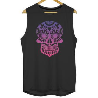 Traditional Day Of The Dead Mexico Calavera Sugar Skull Unisex Tank Top | Favorety DE