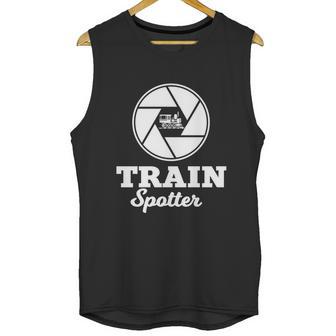 Trainspotter Design Trainspotting With Photo Camera Cool Gift Graphic Design Printed Casual Daily Basic Unisex Tank Top | Favorety DE