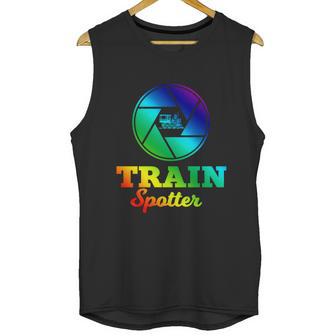 Trainspotter Design Trainspotting With Photo Camera Funny Gift Graphic Design Printed Casual Daily Basic Unisex Tank Top | Favorety UK