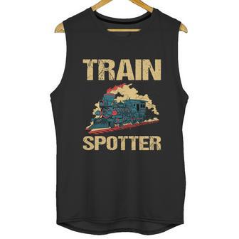 Trainspotter Design Trainspotting Steam Locomotive Gift Graphic Design Printed Casual Daily Basic Unisex Tank Top | Favorety AU