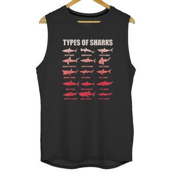 Types Of Sharks 15 Great White Hammerhead Marine Bio Unisex Tank Top | Favorety DE