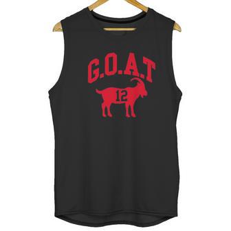 Ugp Campus Apparel Goat Greatest Of All Time New England Football Unisex Tank Top | Favorety