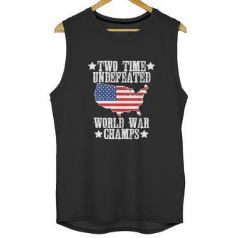 Undefeated Two 2 Time World War Champs Champions Unisex Tank Top | Favorety CA