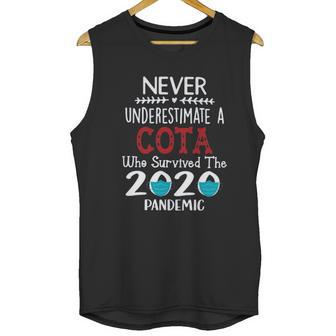 Never Underestimate Who Survived The Pandemic Cota Unisex Tank Top | Favorety UK