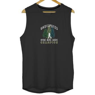 Undisputed Hide And Seek Bigfoot Champion Yeti Funny Unisex Tank Top | Favorety DE