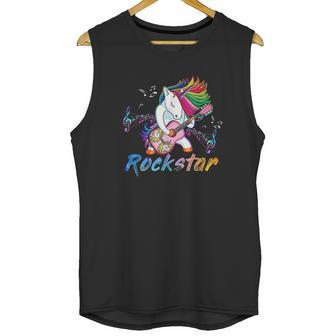 Unicorn Rock Star Guitar Rockin Music Singer Unisex Tank Top | Favorety UK