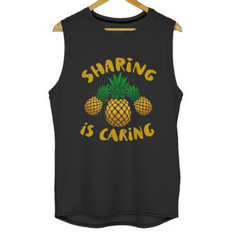 Upside Down Pineapple Cute Gift Sharing Swinger Gift Unisex Tank Top | Favorety