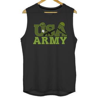 Usa Army Camo Logo Unisex Tank Top | Favorety