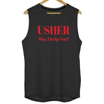 Usher Uniform May I Help You Unisex Tank Top | Favorety UK