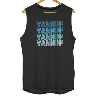 Vannin Retro Blue Vanner Unisex Tank Top | Favorety CA