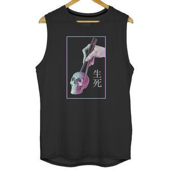 Vaporwave Aesthetic Chopsticks & Skull Pastel Goth Halloween Unisex Tank Top | Favorety DE