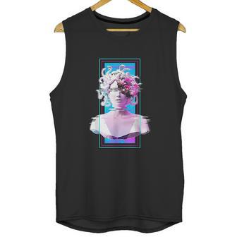 Vaporwave Medusa Statue Aesthetic Art Glitch Japanese Otaku Unisex Tank Top | Favorety AU