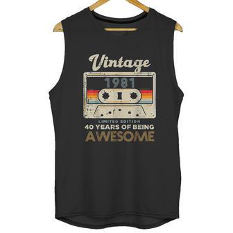 Vintage 1981 Cassette Tape 41 Awesome 41St Birthday Gift Unisex Tank Top | Favorety UK