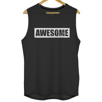 Vintage Awesome Logo Unisex Tank Top | Favorety