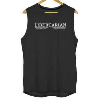 Vintage Distressed Libertarian More Freedom Unisex Tank Top | Favorety