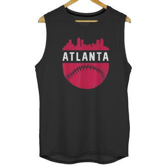 Vintage Downtown Atlanta Georgia Skyline Baseball Unisex Tank Top | Favorety