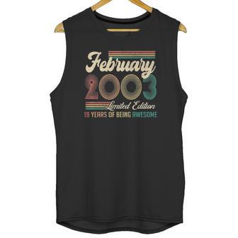 Vintage February 2003 Limited Edition 19 Years Old Birthday Unisex Tank Top | Favorety UK