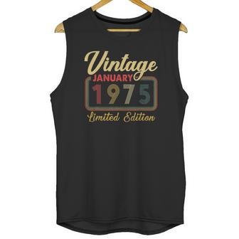 Vintage January 1975 Limited Edition 47 Years Old Birthday Unisex Tank Top | Favorety