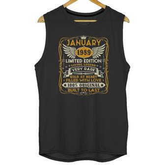 Vintage January 1989 32 Years Old 32Nd Birthday Gift Unisex Tank Top | Favorety