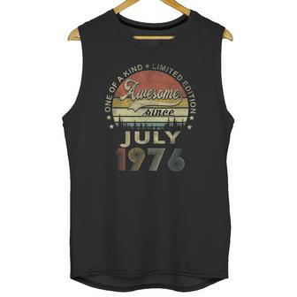 Vintage July 1976 Retro 45 Years Old 45Th Birthday Idea Unisex Tank Top | Favorety UK