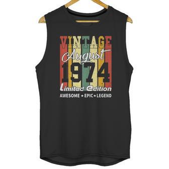 Vintage Limited Edition Birthday Decoration August 1974 Ver2 Unisex Tank Top | Favorety AU