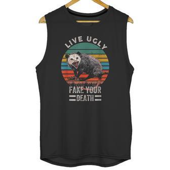 Vintage Live Ugly Fake Your Death Opossum Funny Unisex Tank Top | Favorety UK