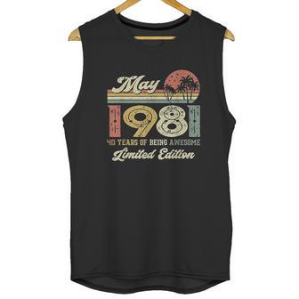 Vintage May 1981 41 Year Old 41Th Birthday Unisex Tank Top | Favorety UK