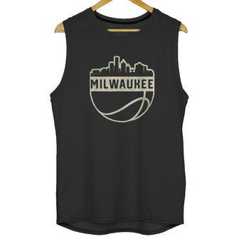 Vintage Milwaukee Wisconsin Cityscape Basketball Unisex Tank Top | Favorety UK