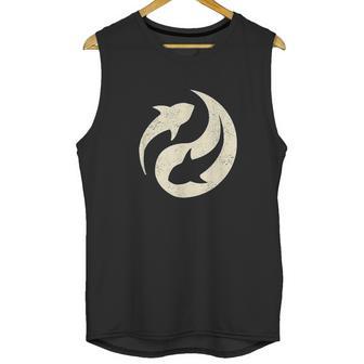 Vintage Ocean Conservation Yin Yang For Shark Lovers Unisex Tank Top | Favorety