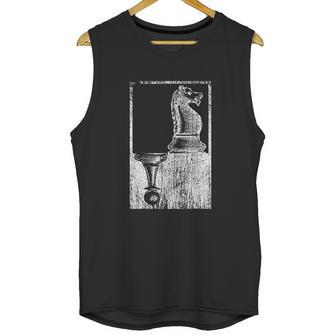 Vintage Pawn And Knight Shadow Chess Unisex Tank Top | Favorety DE