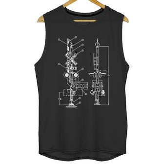 Vintage Railway Model10 Crossing Patent Drawing Model Train Unisex Tank Top | Favorety