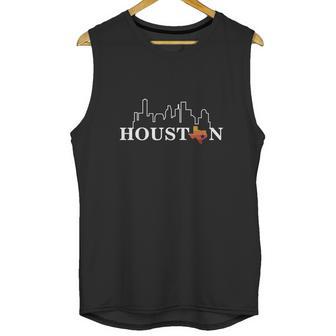 Vintage Retro Houston City Skyline Texas Tshirt Unisex Tank Top | Favorety AU