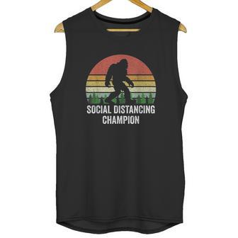 Vintage Retro Social Distancing Champion Funny Bigfoot Unisex Tank Top | Favorety DE